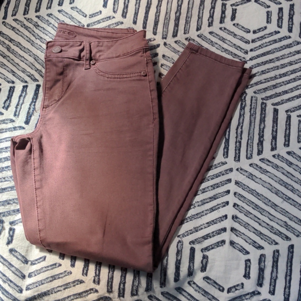 Maurices Purple Skinny Jeans Size M